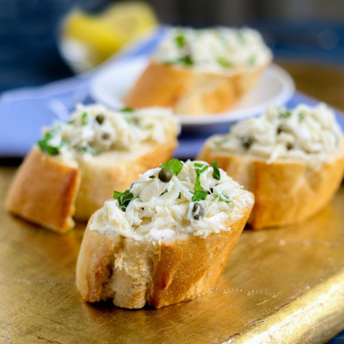 Crab Crostini Appetizer