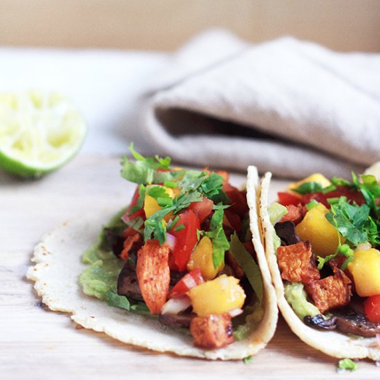 Sweet Potato & Mushroom Tacos