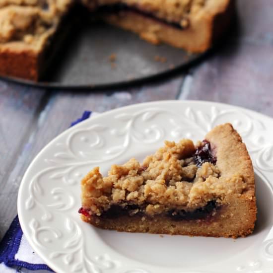 Peanut butter and jelly linzertorte