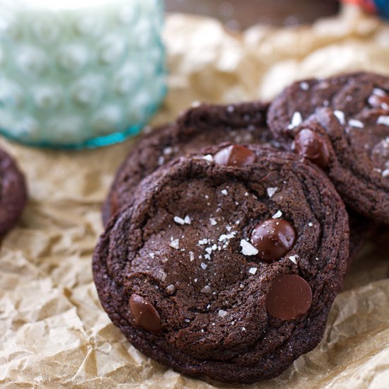 Salted rolo chocoalte cookie