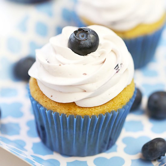 Blueberry Vanilla Cupcakes