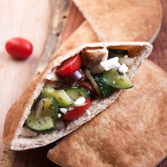 Greek Stuffed Pita Pockets