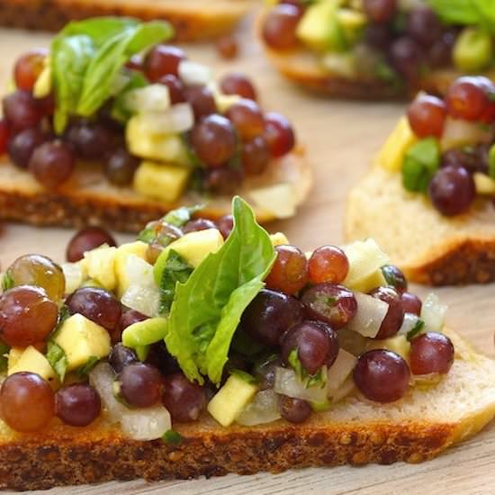 Champagne Grape Bruschetta