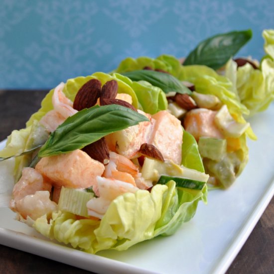 Spicy Shrimp & Melon Lettuce Wraps