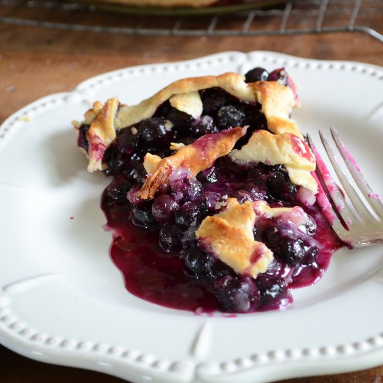 Twisted Lattice Crust Blueberry Pie