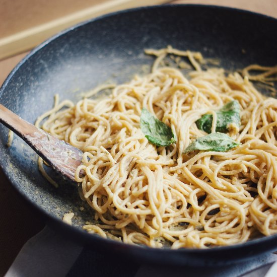 Spaghetti w/ Italian Chickpea Sauce