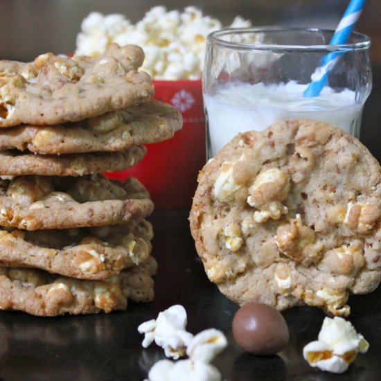 Malted & Salted Popcorn Cookies