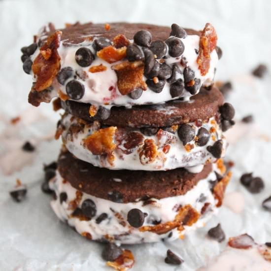 Bacon Chocolate Ice Cream Sandwich