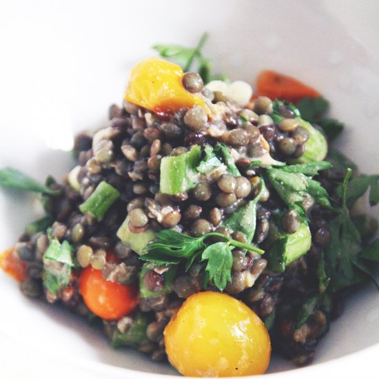 Cumin Charred Tomato & Lentil Salad