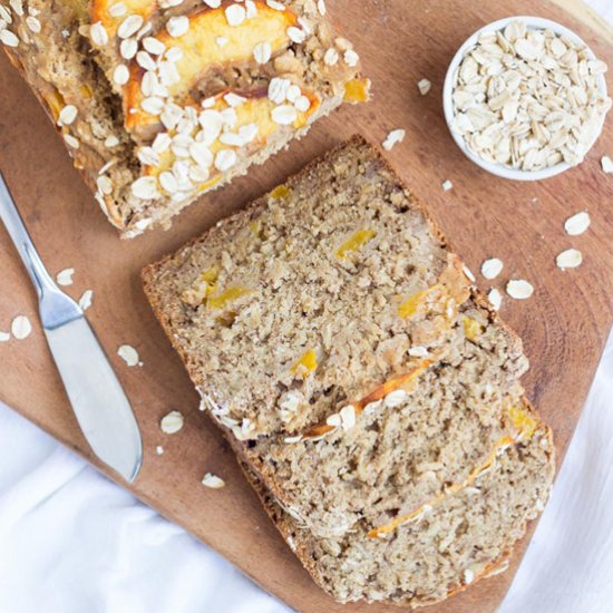 Peachy Oatmeal Banana Bread