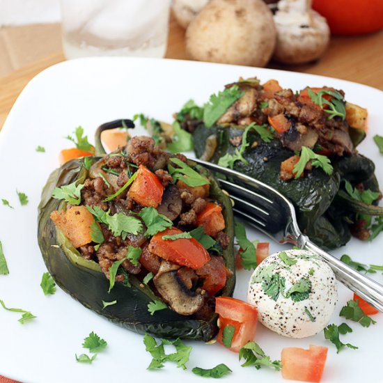 Stuffed Poblano Peppers