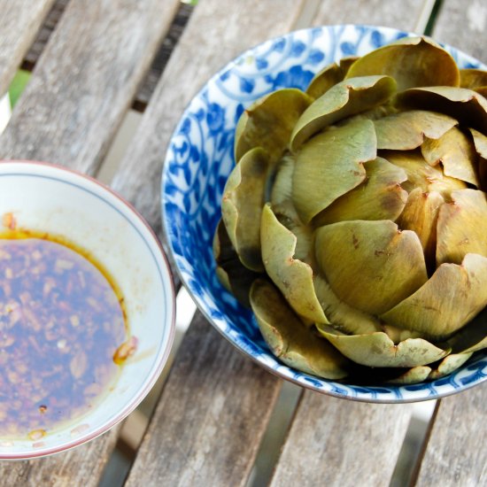 Artichoke with Balsamic Vinaigrette