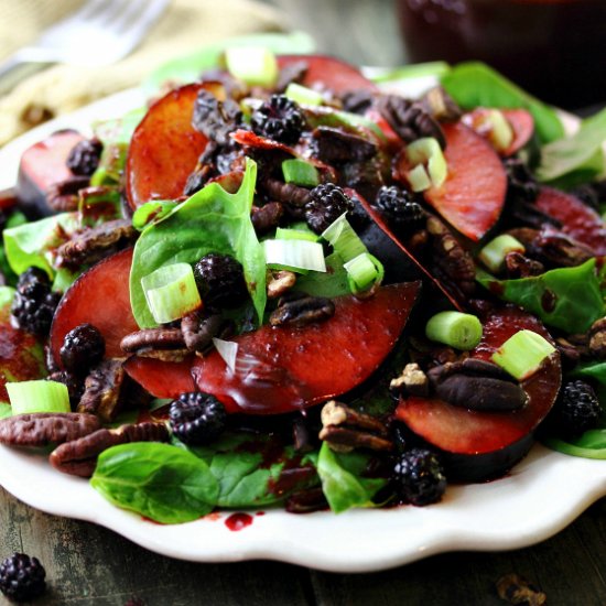 Pecan Plum Salad w Blackberries