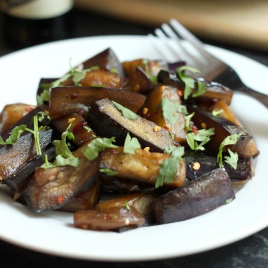 Sticky Honey Soy Aubergine