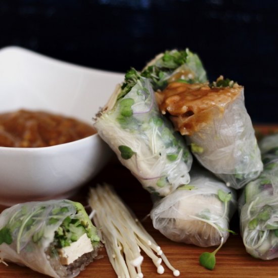 Thai Peanut Spring Rolls