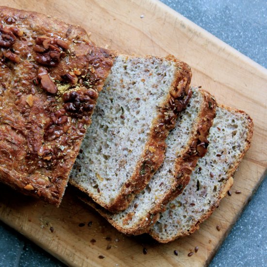 Walnut, Rosemary and Flax Bread