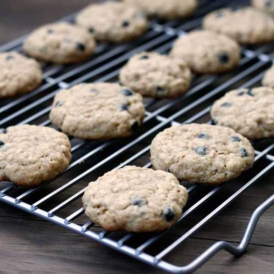 Miso Blueberry Oatmeal Cookies