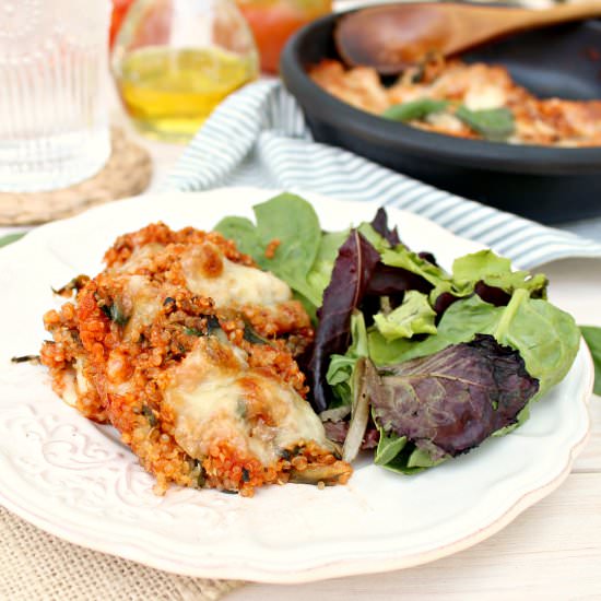 Spinach & Quinoa Skillet Lasagna