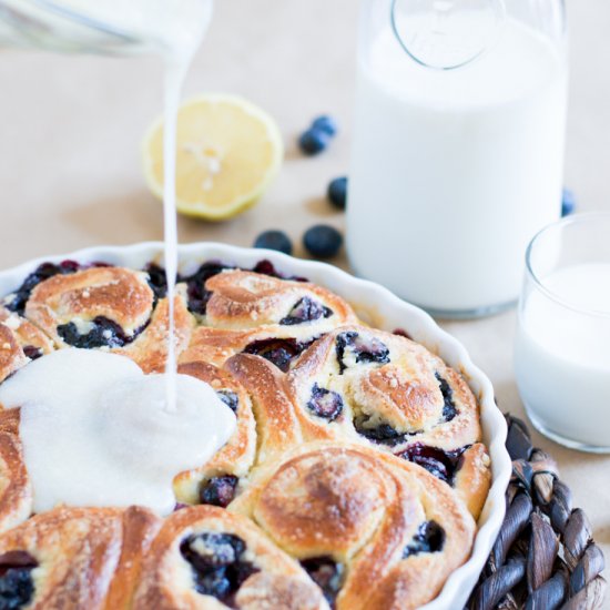 Blueberry Lemon Sticky Buns