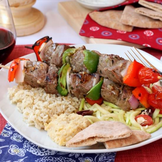 Greek Beef Kabobs