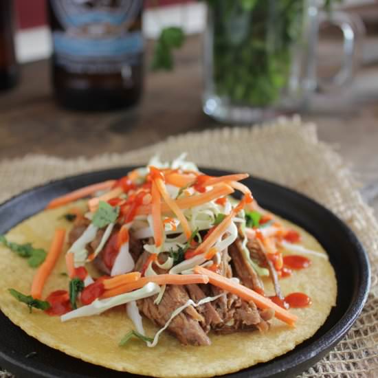 Coffee Stout and Sriracha Beef