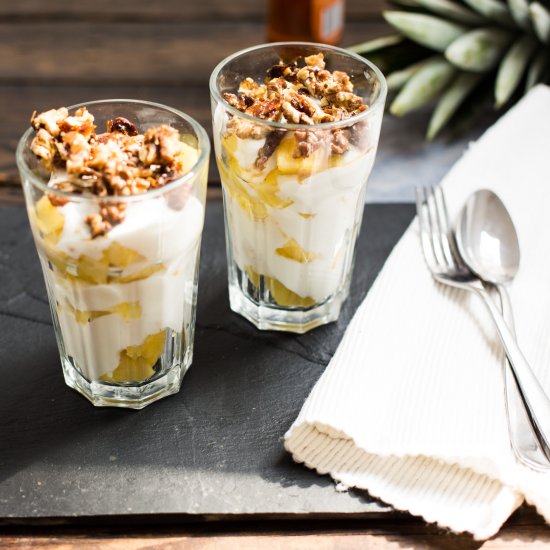 Trifle with Pineapple & Walnuts