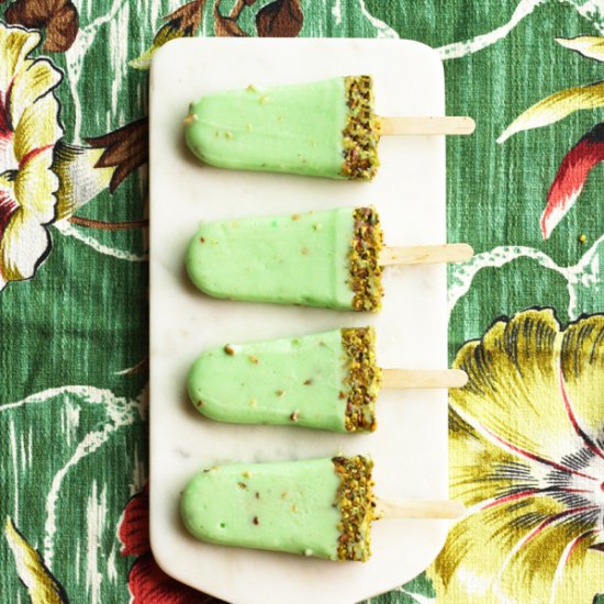 Pistachio Cream Popsicles