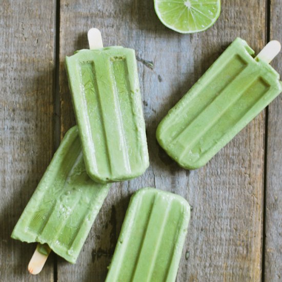 Avocado Lime Ice Pops