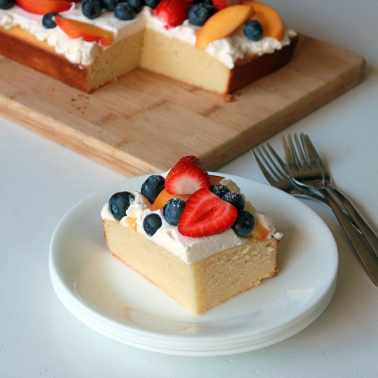 Summer Fruit Chiffon Cake