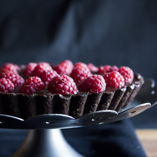 Chocolate and Raspberry Tart