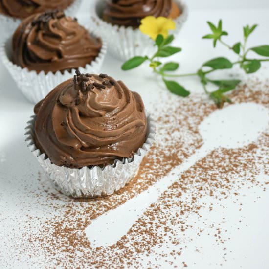 Coffee Cupcakes with Coffee Cream