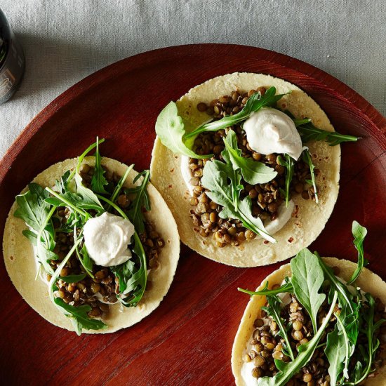 Mushroom Lentil Tacos