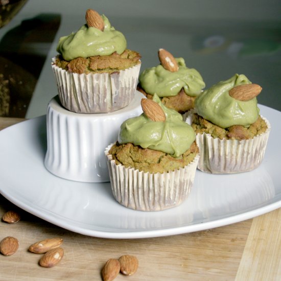 Vanilla Avocado-Almond Muffins