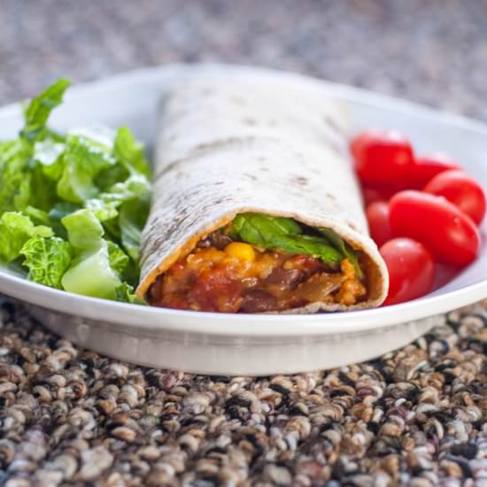 Slow Cooker Black Bean Burritos