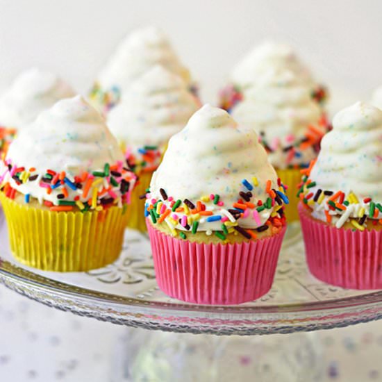 Funfetti Hi-Hat Cupcakes