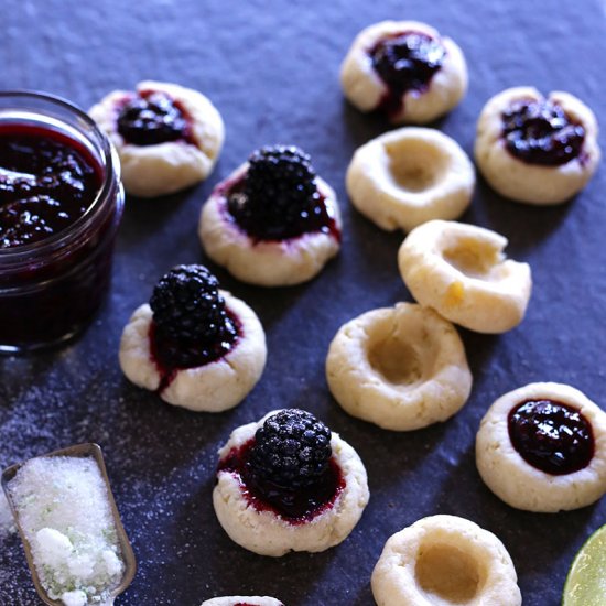 Blackberry Lime Thumbprint Cookies