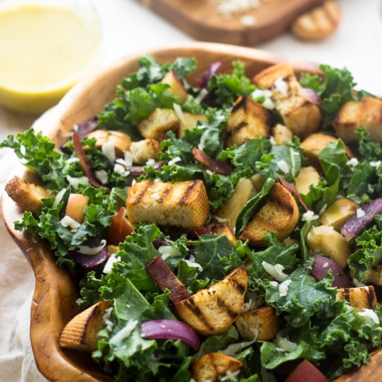 Grilled Panzanella Kale Salad