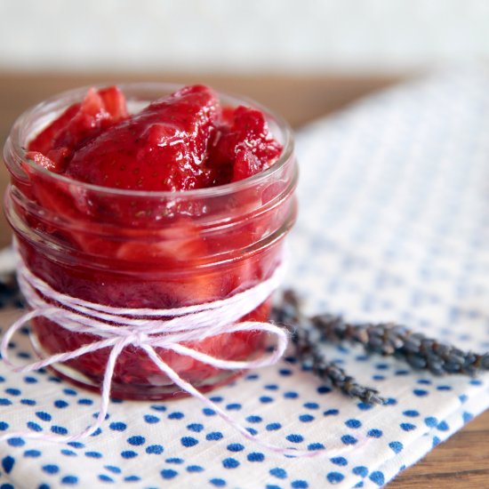 Strawberry Lavender Freezer Jam