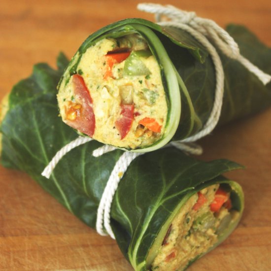 Falafel Hummus Collard Wraps