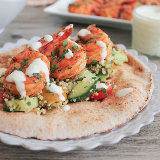 Smoky Paprika Shrimp with Quinoa Tabbouleh