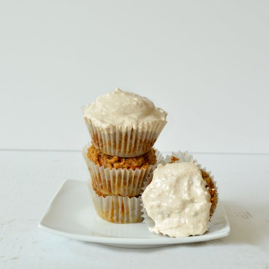 Healthy Carrot Cake Cupcakes!!