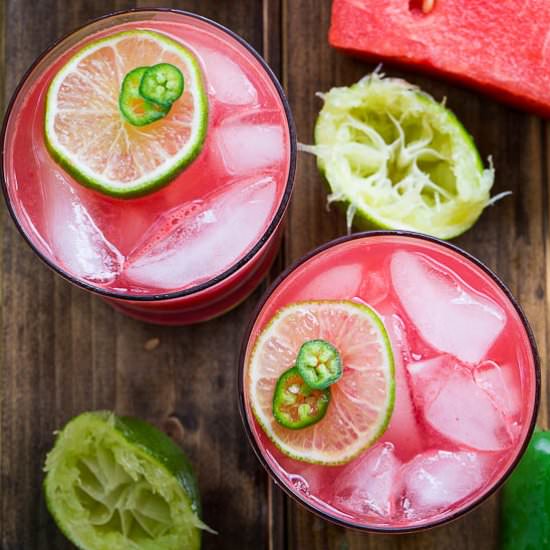 Jalapeno Watermelon Margaritas