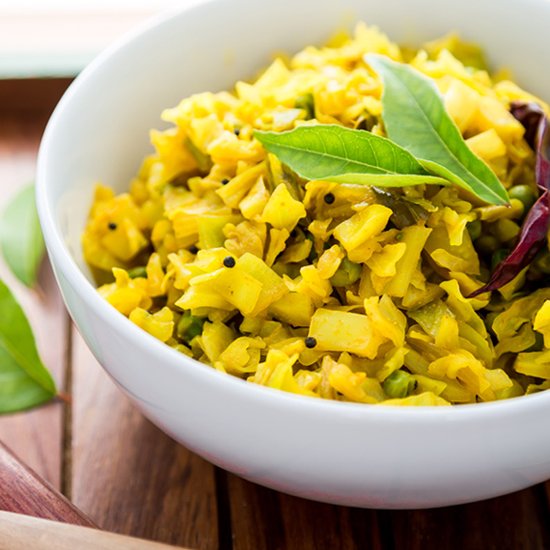 Cabbage With Green Peas