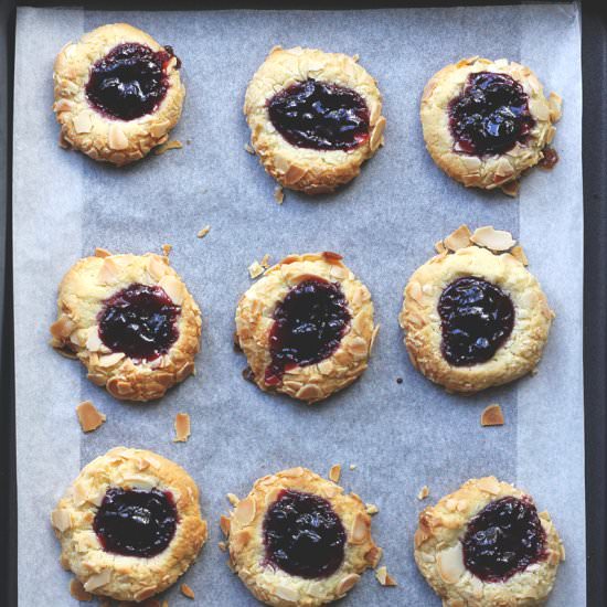 Cherry Bakewell Cookies