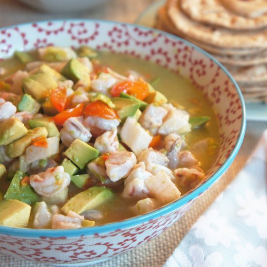 Shrimp & Squash Blossom Ceviche