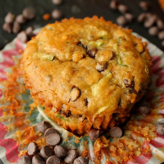 Flourless Zucchini Banana Muffins