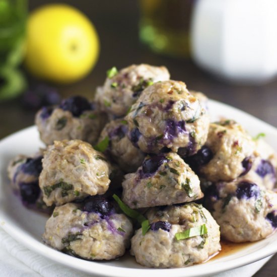 Blueberry Chicken Meatballs