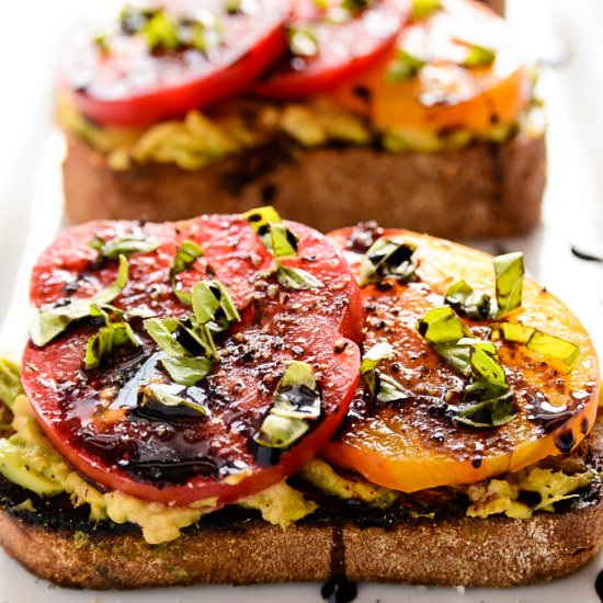 Avocado + Heirloom Tomato Toast