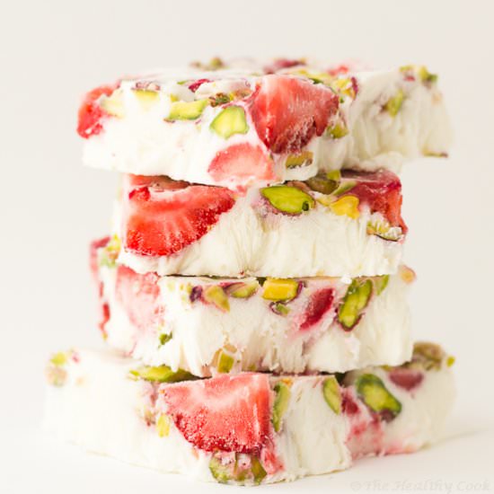 Yogurt, Strawberry & Pistachio Bars