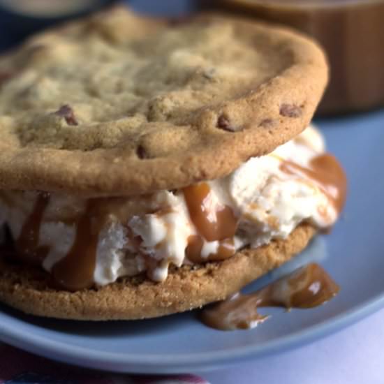 Salted Caramel Ice Cream Sandwiches